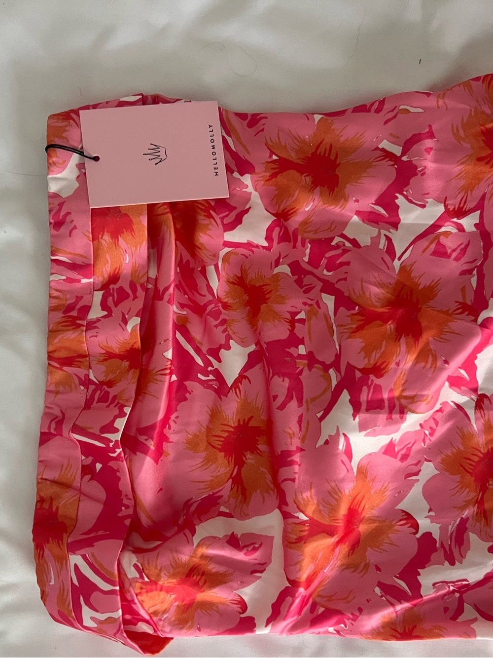 Hello Molly Pink & Coral Floral Strapless Maxi Dress - Picture 5 of 8